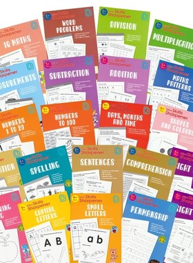 新加坡数学 SAP Mini Skills Sharpener Comprehension Spelling Numbers Addition 学龄前练习册 英语数学 基础启蒙教辅 英文原版