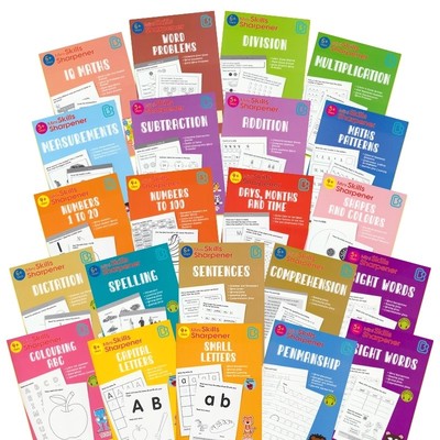 新加坡数学 SAP Mini Skills Sharpener Comprehension Spelling Numbers Addition 学龄前练习册 英语数学 基础启蒙教辅 英文原版