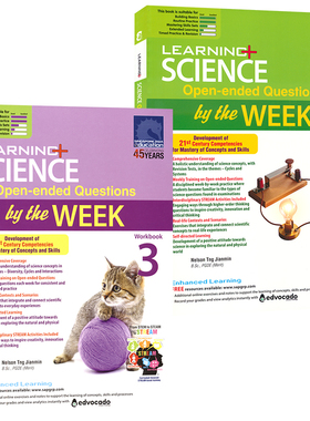 SAP Learning Science 新加坡科学 三年级练习册 Open-Ended Questions By The Week Workbook 3 开放问答题每周一练 英文原版教辅