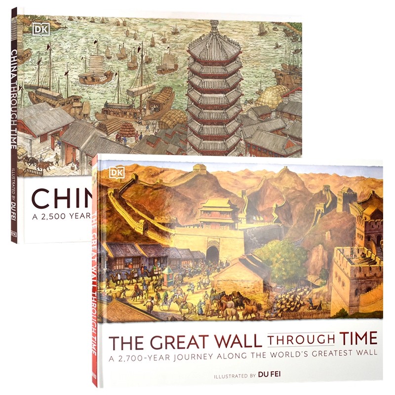 China The Great Wall Through Time 穿越时空的中国 长城 全景式历史绘本 百科科普读物 精装大开本 英文原版进口图书