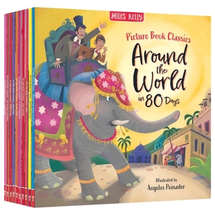 Picture Book Classics 经典儿童文学绘本10册 英语早教启蒙 图画故事书 睡前读物 天鹅湖 八十天环游地球 英文原版进口图书