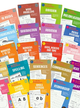 新加坡数学 SAP Mini Skills Sharpener Comprehension Spelling Numbers Addition Subtraction 学龄前练习册 英语数学 英文原版