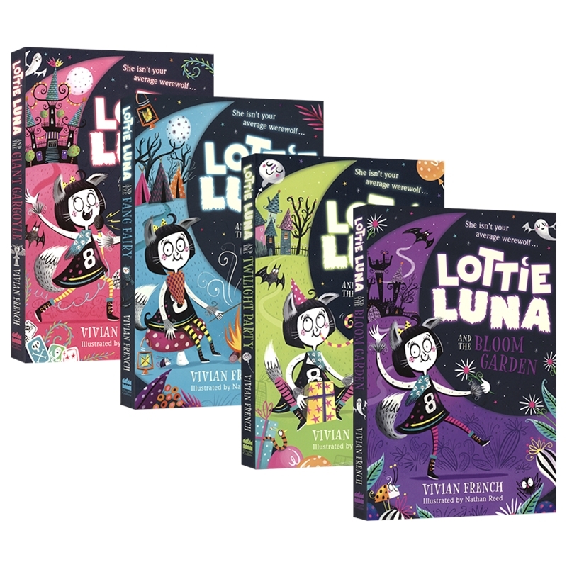 Lottie Luna Bloom Garden Twilight Party Fang Fairy Giant Gargoyle 洛蒂卢娜套装4册 儿童英语初级章节小说 英文原版进口图书