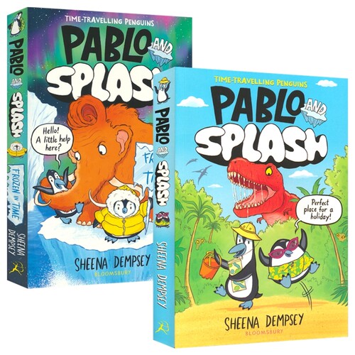 Pablo and Splash 巴勃罗与斯普莱什 漫画桥梁书 2册 穿越冰河世纪 时空穿梭二人组  儿童图像图画小说 幽默冒险故事 英文原版进口