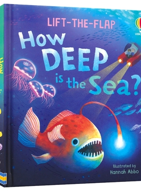 Usborne Lift-the-Flap How Deep Is The Sea 尤斯伯恩翻翻书 海洋有多深 幼儿百科启蒙 纸板书 英文原版图书