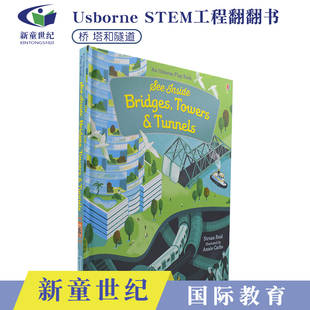 Bridges 进口 英文原版 隧道主题 See Inside 尤斯伯恩看里面系列 Tunnels Towers 科普绘本读物 Usborne 桥 百科翻翻书 塔