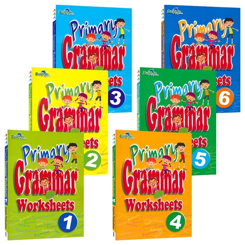 【自营】Dolphin  Primary Grammar Worksheet 新加坡英语 小学语法练习册 1-6年级 基础提升 英语语法专项训练  英文原版进口图书