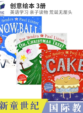 英文原版绘本 Sue Hendra Cake Christmas Tree Snowball 蛋糕圣诞树雪球3册 英语学习 儿童亲子读物 土豆超人作者 英语启蒙读物