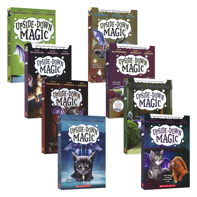 Upside-Down Magic Collection 失控的魔法1-8 幽默诙谐 地道英语 英文章节书 8-12岁 课外读物 英文原版进口儿童图书,书籍/杂志/报纸,儿童读物原版书,淘宝优惠券,粉丝福利购,淘宝优惠卷