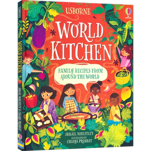 英文原版 Usborne World Kitchen 世界厨房 实用食谱 烹饪指南 韩国小胡瓜煎饼 土耳其沙拉 以色列三角酥 课外英语读物