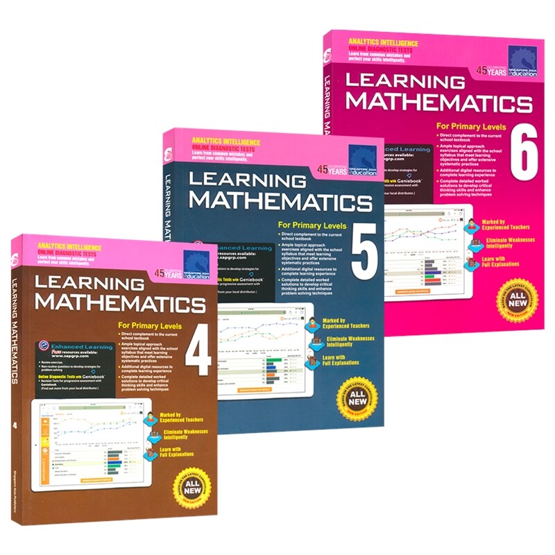 新加坡数学 SAP Learning Mathematics 小学4-6年级 数学建模思维练习册 CPA教学法 基础巩固提升 学习系列 英文原版进口教辅