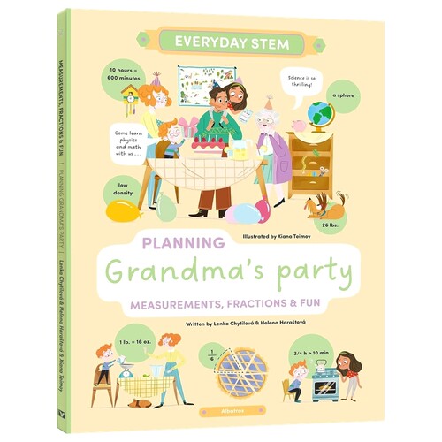 Planning Grandma's Party Measurements, Fractions, and Fun 计划奶奶的派对 测量分数和乐趣 儿童百科科普 英文原版进口图书