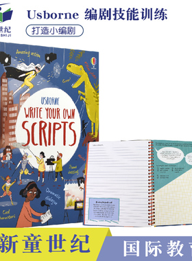 Usborne Write Your Own Scripts 尤斯伯恩英语写作指导系列之打造小编剧 8岁+ 儿童小学生英语文学创作指导工具书 编剧技能训练