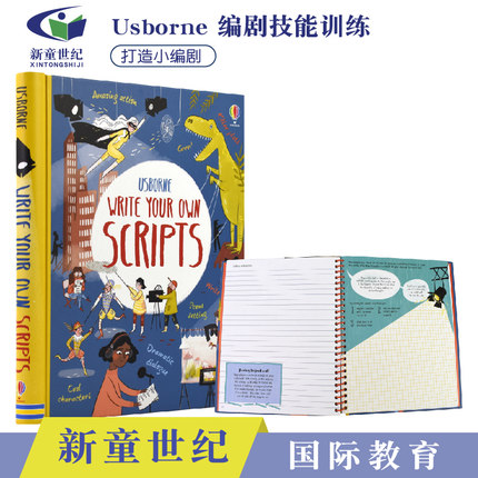 Usborne Write Your Own Scripts 尤斯伯恩英语写作指导系列之打造小编剧 8岁+ 儿童小学生英语文学创作指导工具书 编剧技能训练