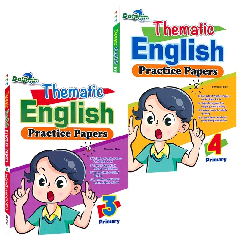 Dolphin Thematic English Practice Papers 新加坡英语词汇练习册 小学3-4年级 主题式英语练习试卷 评估测试卷 英文原版进口教辅