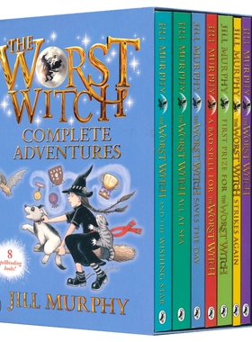 The Worst Witch Complete Adventures 魔法小女巫 8册盒装  魔法冒险主题 经典儿童文学 英文章节小说 小学生课外读物 英文原版