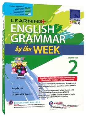 SAP 新加坡英语语法练习册 Learning English Grammar By The Week Workbook 2 小学二年级 英语语法周周练 语法专项训练 英文原版