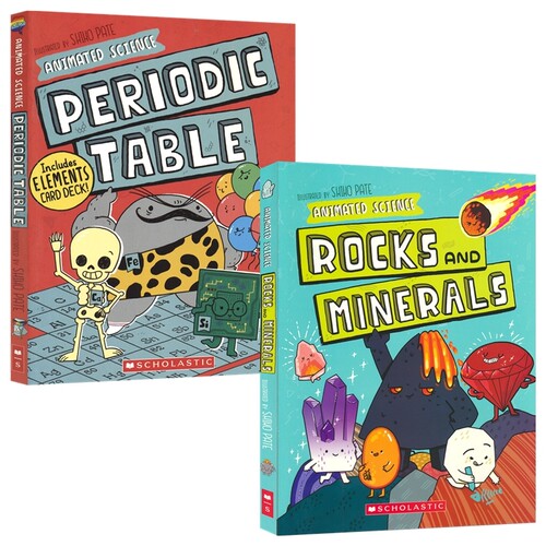 Scholastic Animated Science Periodic Table 漫画元素周期表 附赠元素卡片 趣味科普 7-12岁 STEM 英文原版进口图书