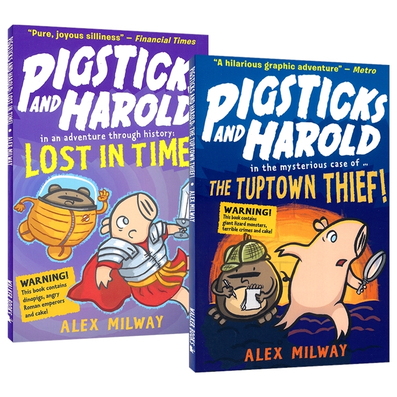 Pigsticks and Harold 小猪棒棒和仓鼠哈罗德  动物冒险主题 幽默搞笑 迷失时空 图普敦的小偷 英文桥梁书 6-9岁 英文原版进口图书