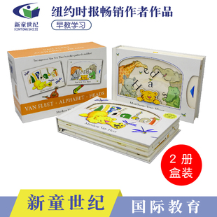 字母头部系列 进口 Fleet 英文原版 3D设计英语阅读读物故事书 儿童英语启蒙触摸纸板科普操作书2册 Heads Alphabet Van Matthew