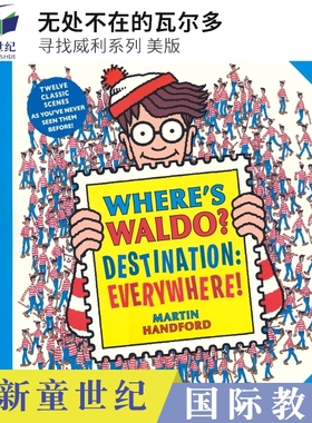 英文原版 Where’s Waldo - Destination Everywhere! 无处不在的瓦尔多 寻找威利美版 找找乐 益智活动书