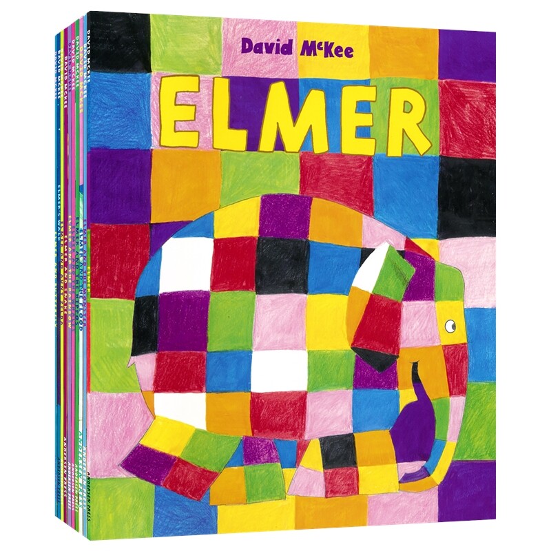 David Mckee Elmer Stories 花格子大象艾玛10册 儿童经典绘本 吴敏兰书单 图画故事书 英语早教启蒙 英文原版进口图书