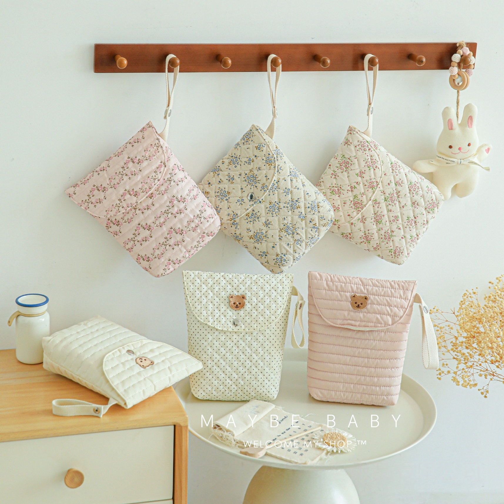 韩国ins婴儿尿不湿收纳袋可爱小熊多功能外出便携式衣服尿布袋,收纳整理,其他收纳袋,淘宝优惠券,粉丝福利购,淘宝优惠卷