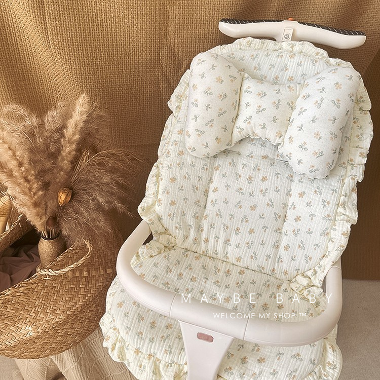 韩国ins婴儿车垫子秋冬推车棉垫遛娃神器座椅垫四季通用保暖坐垫