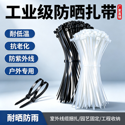 自锁式尼龙强力扎带白色黑色