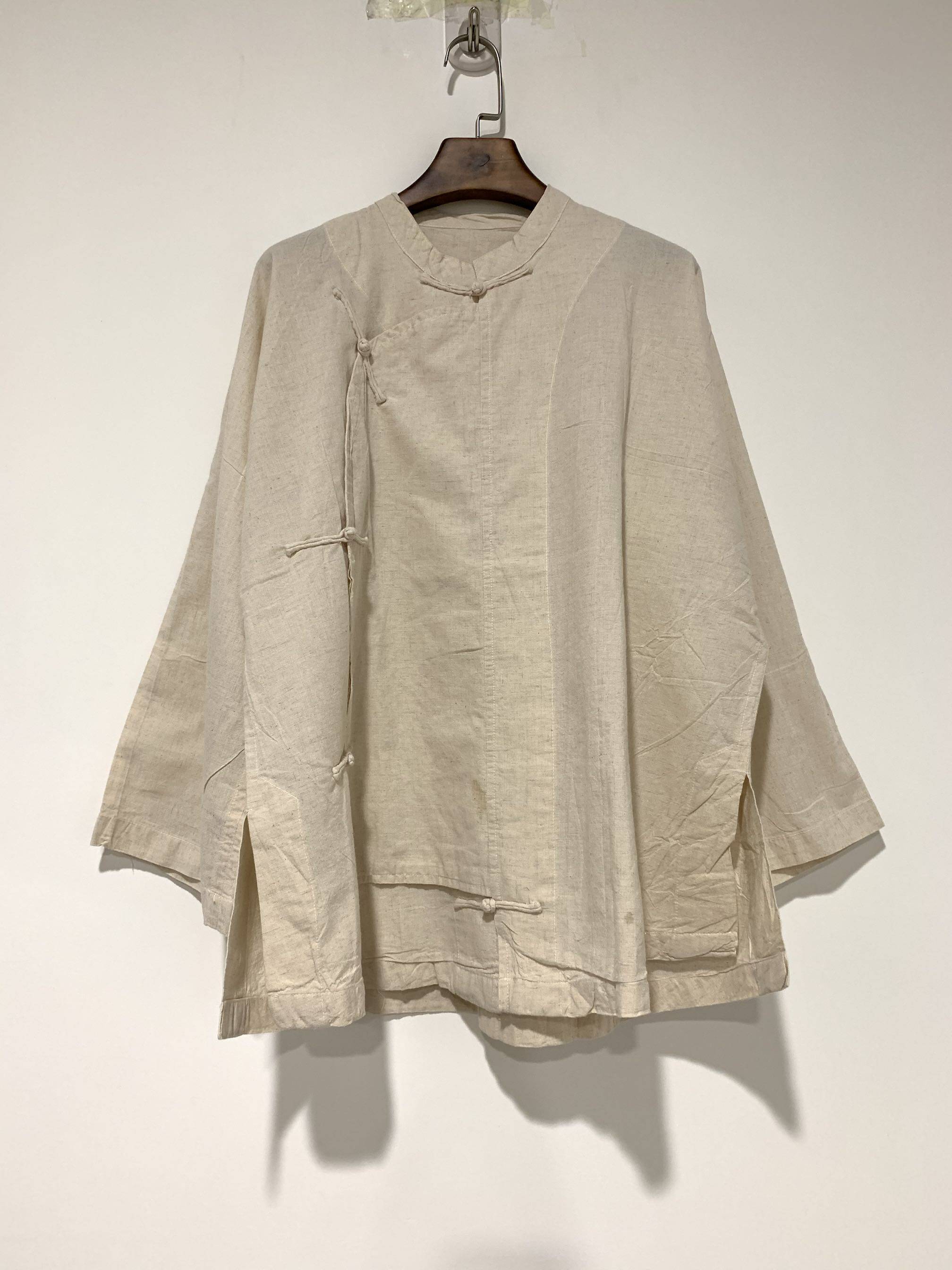 台湾文创郑惠中布衣坊出品植物染色棉麻盘扣上衣复古文艺朴素大方