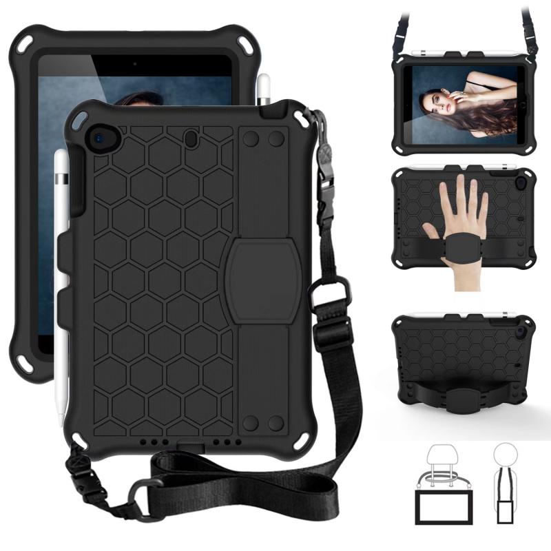 适用苹果ipad1 0保护套ipad mini1/2/3/4/5/6/7手托皮套pro11平板保护外壳7.9寸防摔肩带壳9.7/11英寸套