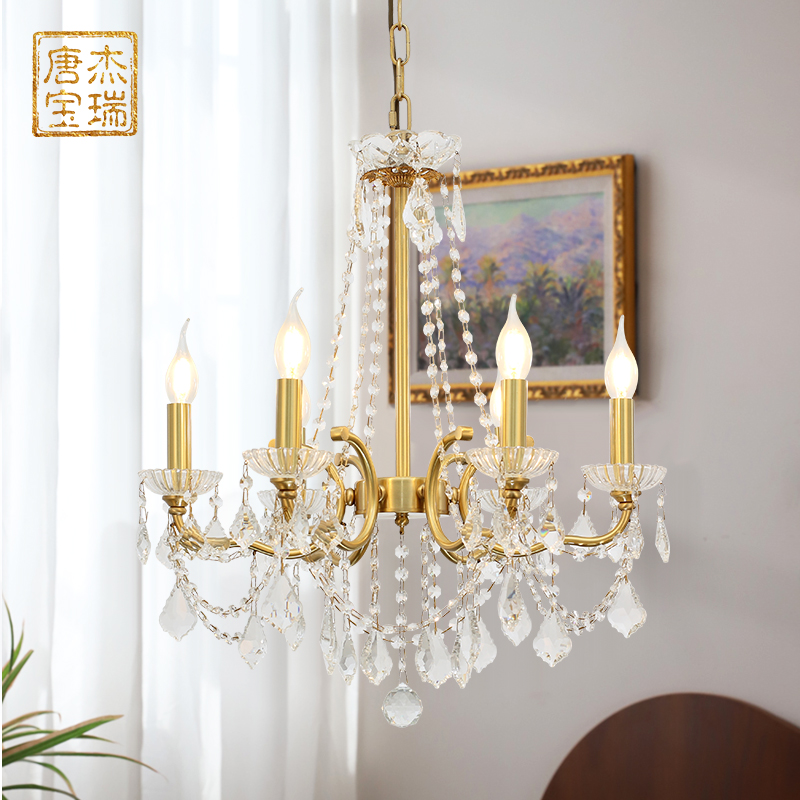 杰瑞唐宝欧式全铜水晶吊灯