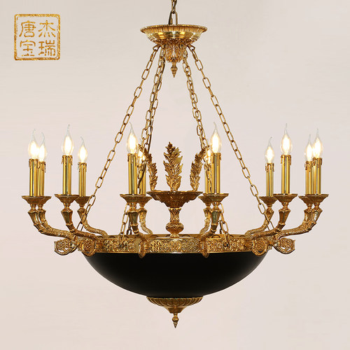 杰瑞唐宝法式吊灯铜奢华客厅灯饰