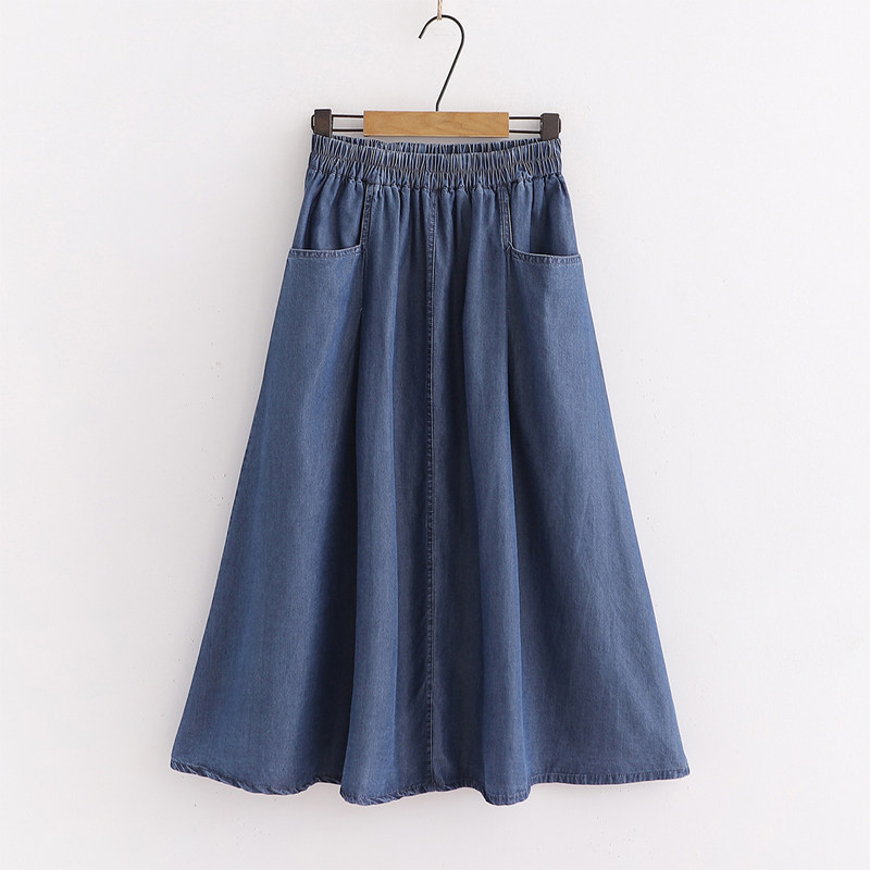 Tencel cowboy skirt 2020 summer Overknee Borneol Paige A word skirt The dress Versatile Thin sectionin the Women's clothing/Boutique , Skirts  category - from Buy2taobao.com to provide professional Taobao agent buy service