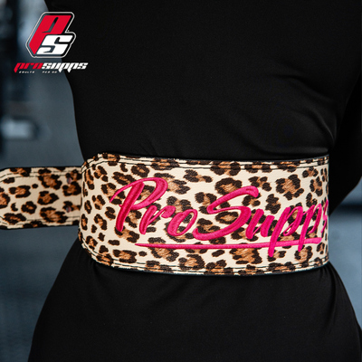 ProSupps健身腰带女款护腰窄款深蹲硬拉豹纹女士专业举重力量训练