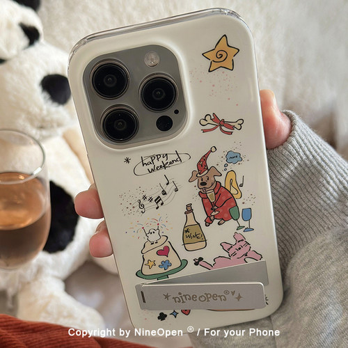 可爱隐藏支架适用于苹果17手机壳