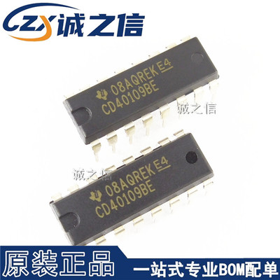 CD40109BE DIP-16 直插 现货供应 CMOS四路高电压电平转换器芯片