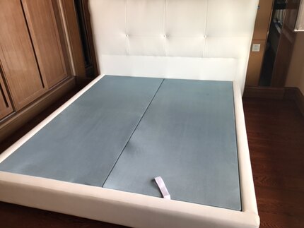 美国汉斯维尔海伦娜曼巴萨品牌皮床套床 1.8米双人床 轻奢