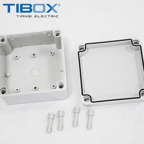 TIBOX塑料监控盒125*125*75mm防溅开关UL防水接线盒TJ-AG-1212-S