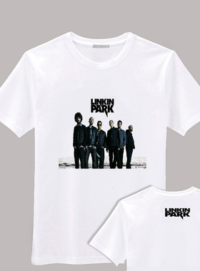 林肯公园人物t恤衫短袖摇滚嘻哈衣服LinkinPark新款周边明星同款