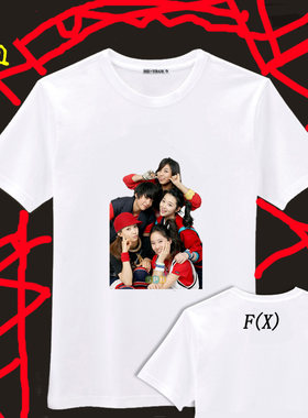 FX成员图案宋茜刘逸云朴善怜郑秀晶周边同款会服短男女款纯棉T恤