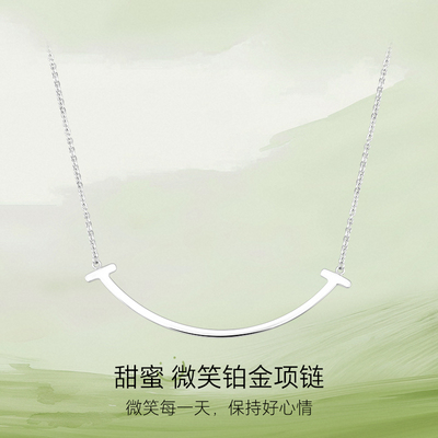 PT950铂金微笑锁骨链女