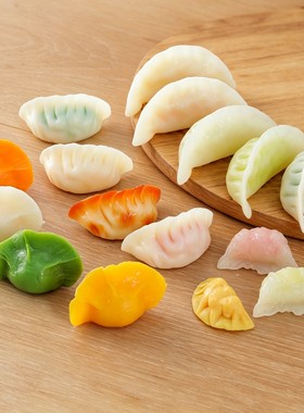 仿真蒸饺早点中餐厅塑料装饰模型