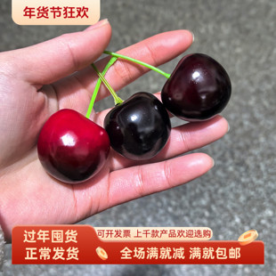 仿真大樱桃模型车厘子假水果盘摆件道具直播间展示餐厅装饰品益智