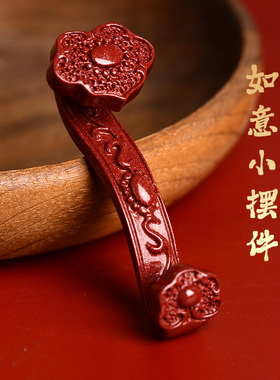 原矿朱砂招财平安如意摆