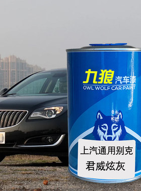 九狼汽车漆修理上汽油漆君通用威别成品克炫灰墨玉黑象牙白亚麻金