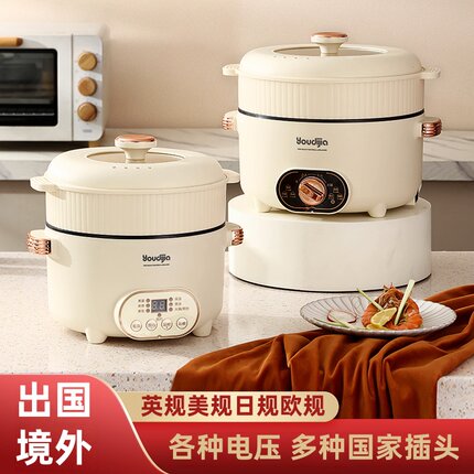 110V多功能电煮锅美规美国新加坡家用电火锅