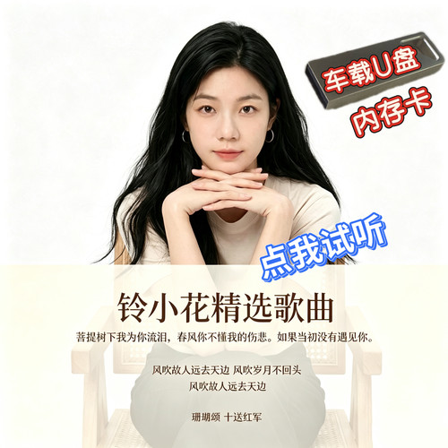 铃小花歌曲精选专辑车载U盘TFSD内存卡MP3音乐菩提树下我为你流泪