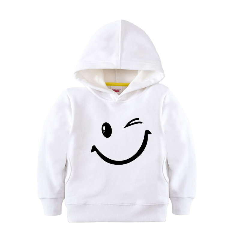 男童加绒卫衣宝宝冬款套头衫女学生儿童冬装小孩笑脸上衣服潮表演