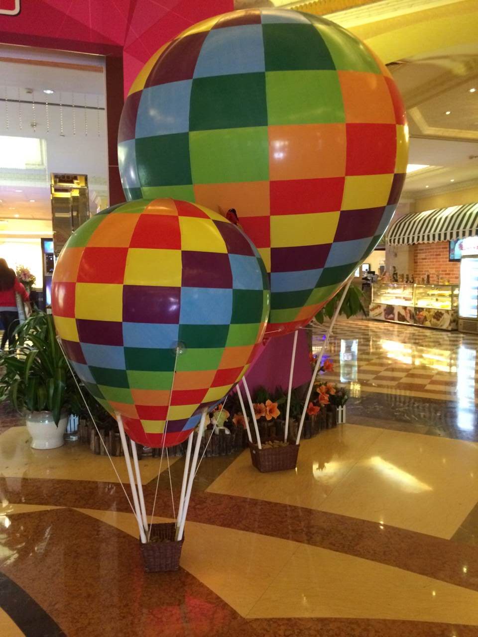 定制pvc升空气球充气热气球气模空飘商场室内造景美陈装饰道具